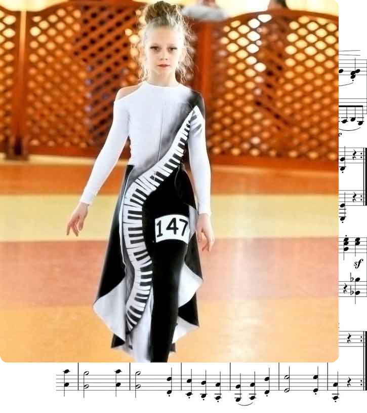 Dance Competition Costume by NY fashion designer Alexander Stogov